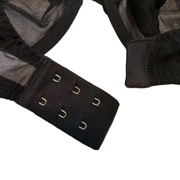 Myla Black Lace Sheer Sophisticated Designer Bra, 36DD - Picture 3 of 8